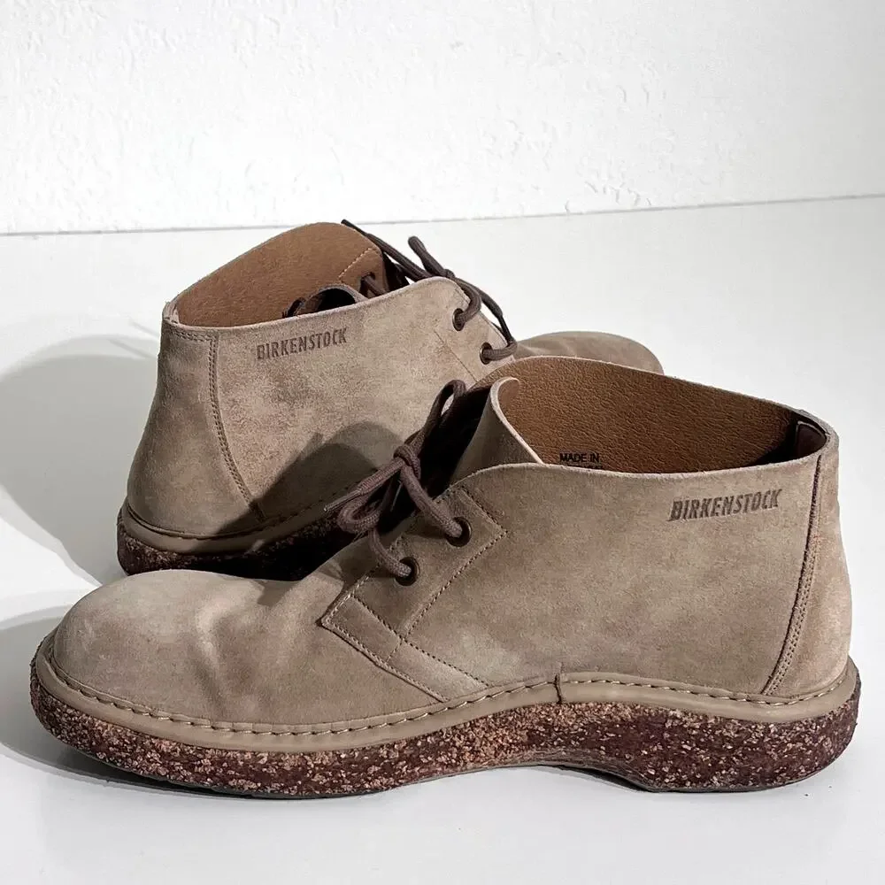 Birkenstock Milton Taupe Suede Chukka Desert Boots Men's 11